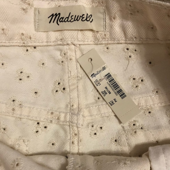 madewell perfect vintage jean in cream eyelet - Picture 5 of 7